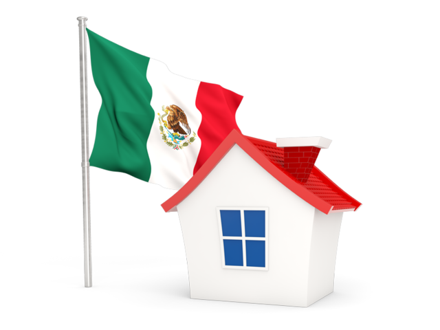 Домик с флагом. Скачать флаг. Мексика