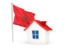 Morocco. House with flag. Download icon.