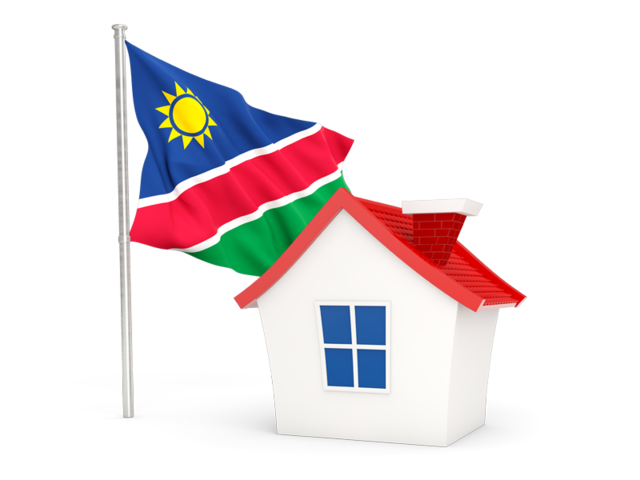 House with flag. Download flag icon of Namibia at PNG format