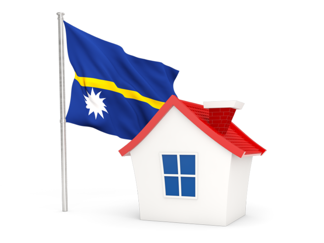 House with flag. Download flag icon of Nauru at PNG format