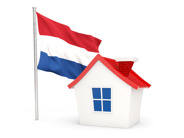 Домик с флагом. Скачать флаг. Нидерланды