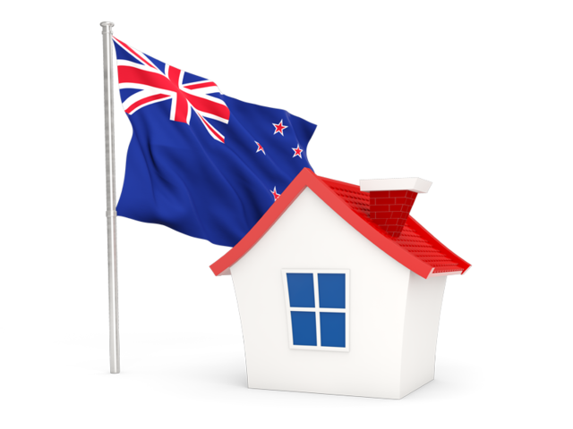 House with flag. Download flag icon of New Zealand at PNG format