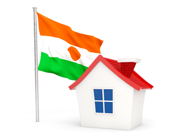 House with flag. Download flag icon of Niger at PNG format