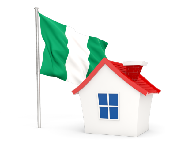 House with flag. Download flag icon of Nigeria at PNG format