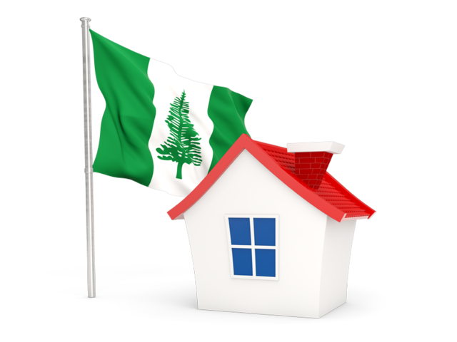 House with flag. Download flag icon of Norfolk Island at PNG format