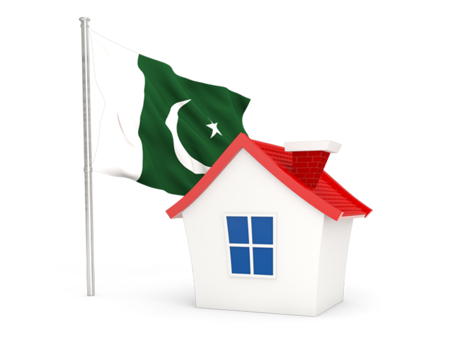 House with flag. Download flag icon of Pakistan at PNG format