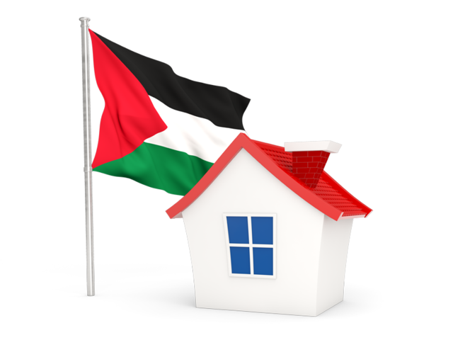 House with flag. Download flag icon of Palestinian territories at PNG format