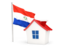 Paraguay. House with flag. Download icon.