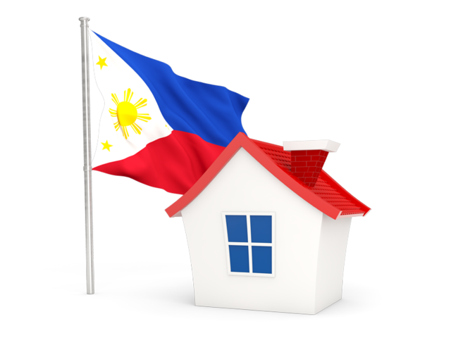 House with flag. Download flag icon of Philippines at PNG format