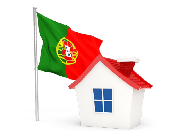 House with flag. Download flag icon of Portugal at PNG format