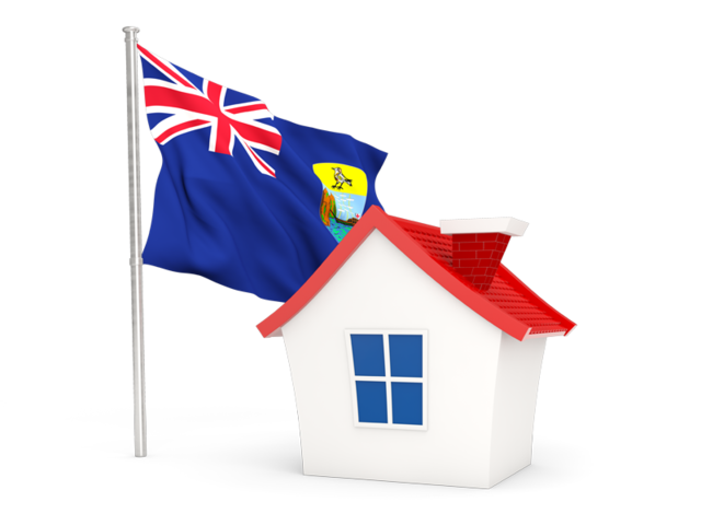 House with flag. Download flag icon of Saint Helena at PNG format