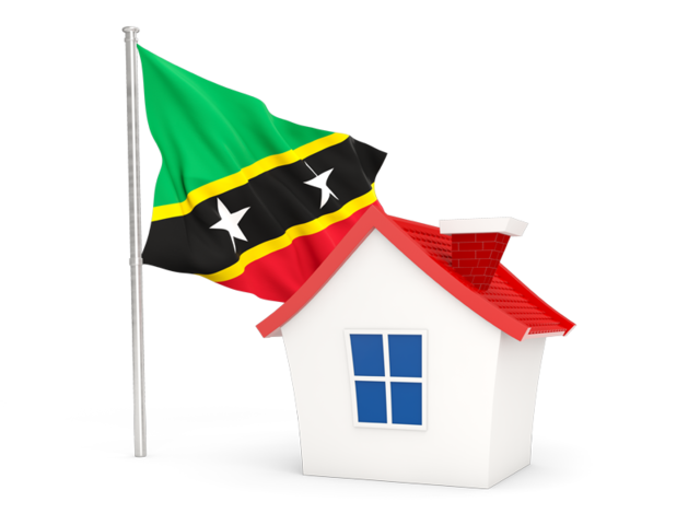 House with flag. Download flag icon of Saint Kitts and Nevis at PNG format