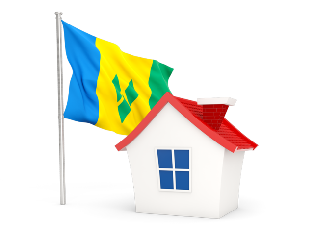 Домик с флагом. Скачать флаг. Сент-Винсент и Гренадины