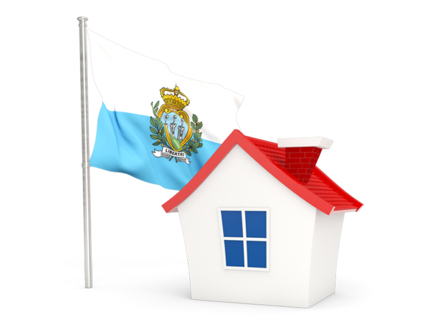 House with flag. Download flag icon of San Marino at PNG format