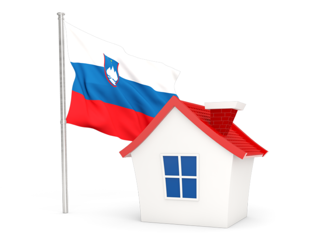 House with flag. Download flag icon of Slovenia at PNG format