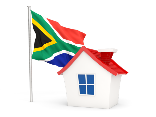 House with flag. Download flag icon of South Africa at PNG format