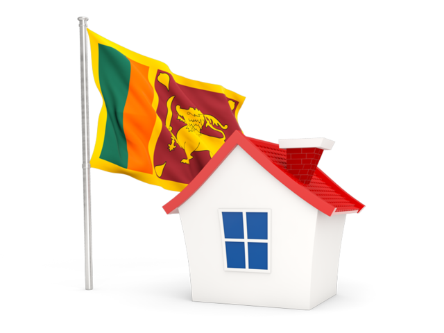 House with flag. Download flag icon of Sri Lanka at PNG format