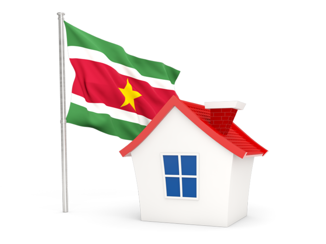 House with flag. Download flag icon of Suriname at PNG format