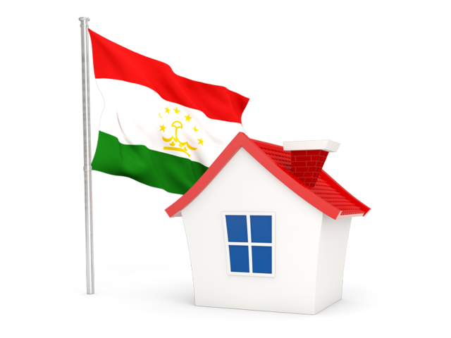Домик с флагом. Скачать флаг. Таджикистан
