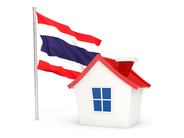 House with flag. Download flag icon of Thailand at PNG format