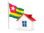 Togo. House with flag. Download icon.