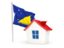 Tokelau. House with flag. Download icon.