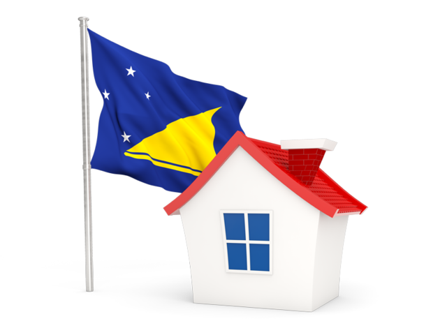 House with flag. Download flag icon of Tokelau at PNG format