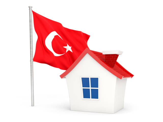 House with flag. Download flag icon of Turkey at PNG format