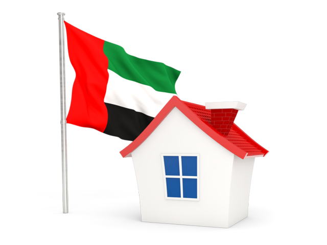 House with flag. Download flag icon of United Arab Emirates at PNG format