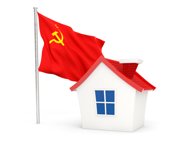 House with flag. Download flag icon of Soviet Union at PNG format