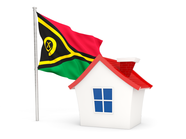 House with flag. Download flag icon of Vanuatu at PNG format