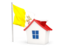 Vatican City. House with flag. Download icon.