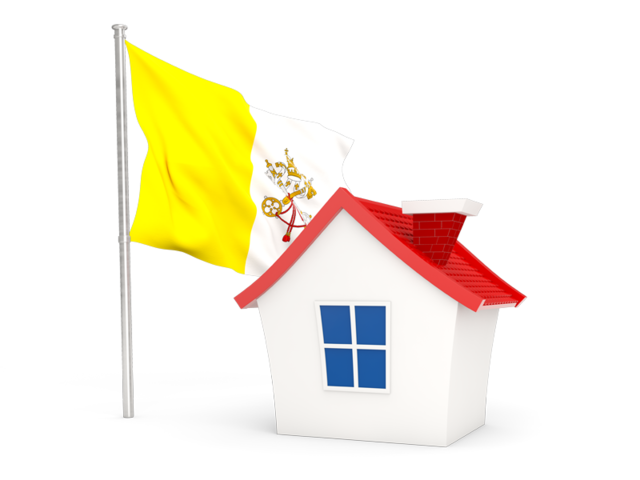 House with flag. Download flag icon of Vatican City at PNG format