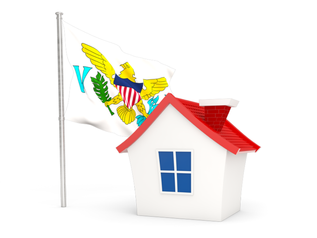 House with flag. Download flag icon of Virgin Islands of the United States at PNG format