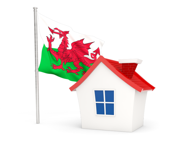 House with flag. Download flag icon of Wales at PNG format