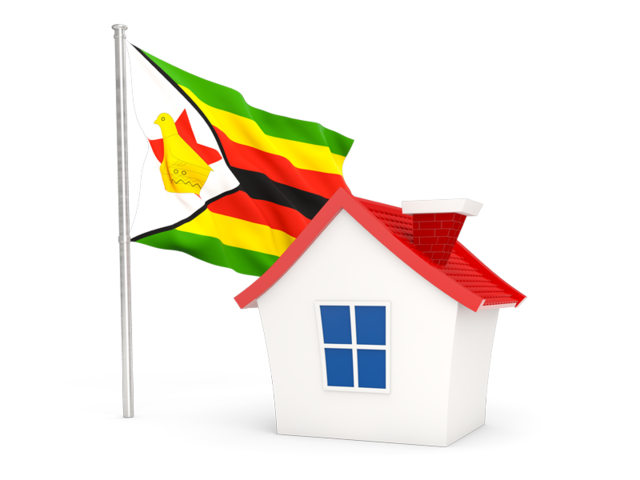 Домик с флагом. Скачать флаг. Зимбабве