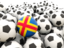 Aland Islands. Lots of footballs. Download icon.