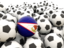 American Samoa. Lots of footballs. Download icon.