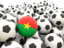 Burkina Faso. Lots of footballs. Download icon.