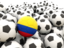 Colombia. Lots of footballs. Download icon.