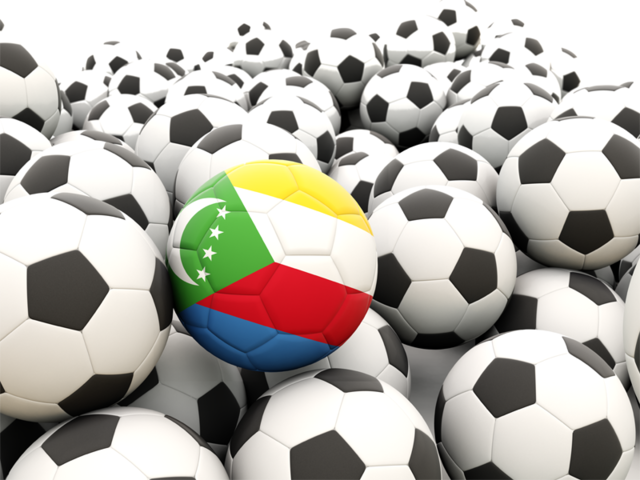 Lots of footballs. Download flag icon of Comoros at PNG format