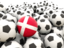 Denmark. Lots of footballs. Download icon.