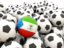 Equatorial Guinea. Lots of footballs. Download icon.