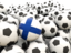 Finland. Lots of footballs. Download icon.