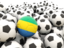 Gabon. Lots of footballs. Download icon.
