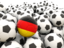 Germany. Lots of footballs. Download icon.