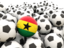Ghana. Lots of footballs. Download icon.