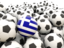 Greece. Lots of footballs. Download icon.