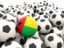 Guinea-Bissau. Lots of footballs. Download icon.