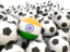 India. Lots of footballs. Download icon.